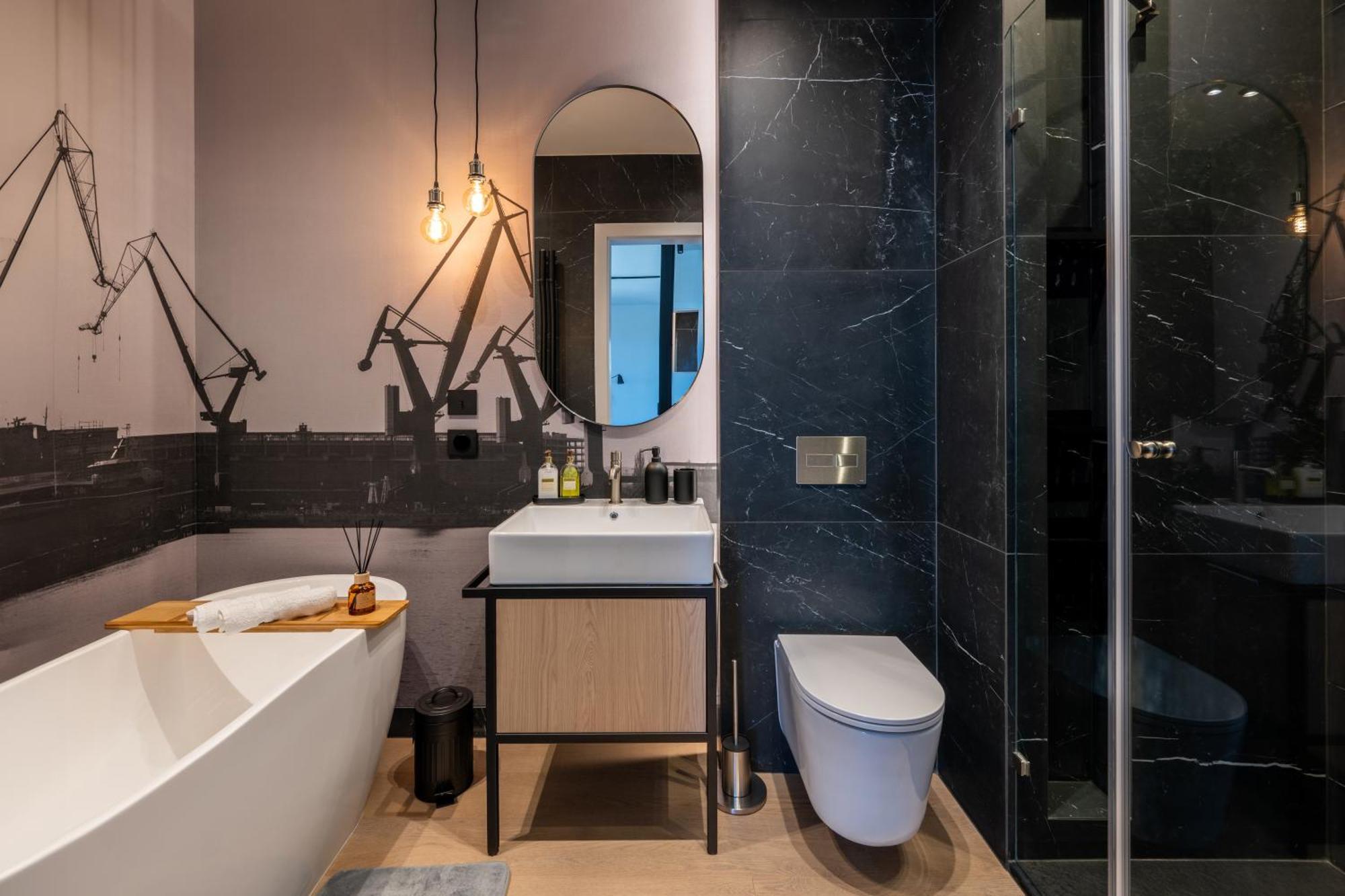 Apartment Brabank Riverside Stara Stocznia Premium Sauna & Gym กดัญสก์ ภายนอก รูปภาพ
